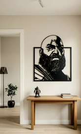 Kratos God of War Metal Wall Art
