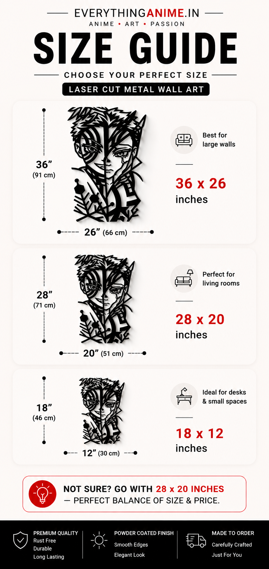Size guide - Eveything anime